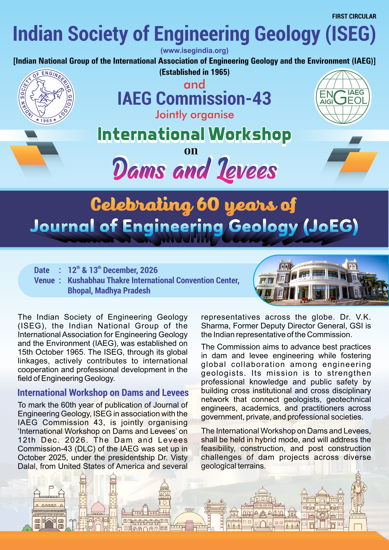 Event Brochure Cover — International Workshop on Dams and Levees
